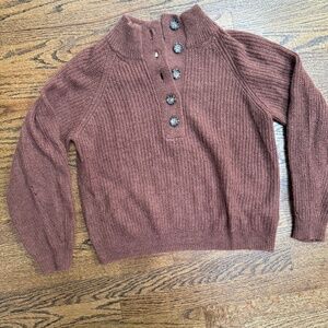 Marine Layer Evelyn Collared Pullover in Cinnamon